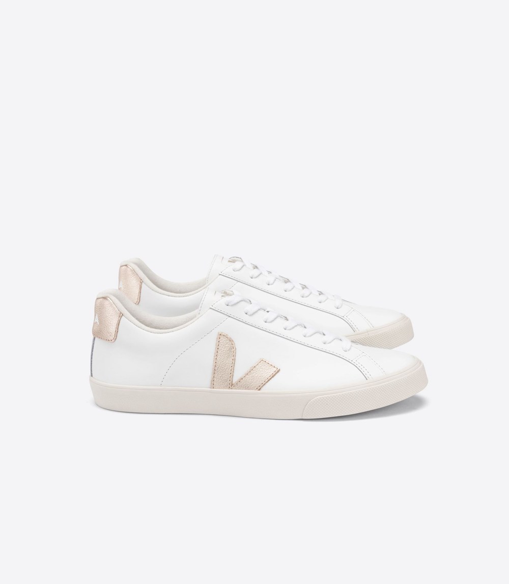 Veja Trainers Womens White - Esplar Leather - NFAP-39570